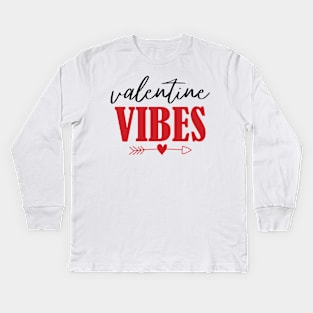 Valentine Vibes Kids Long Sleeve T-Shirt